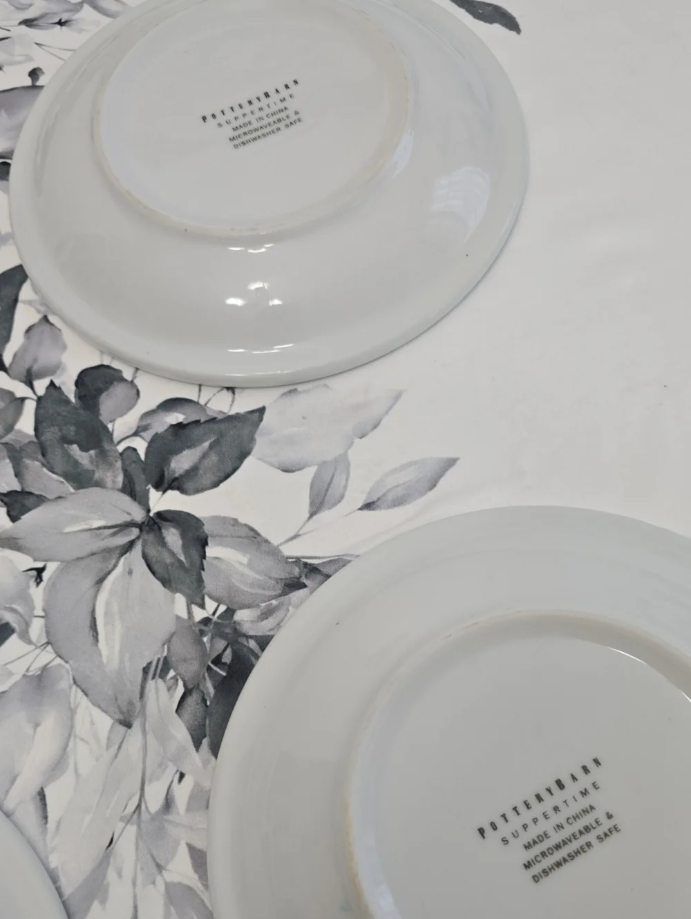 Vintage Pottery Barn Set Of 4 Suppertime Restaurant Salad Plates White